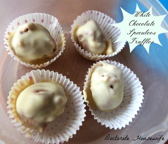 white chocolate speculoos truffles